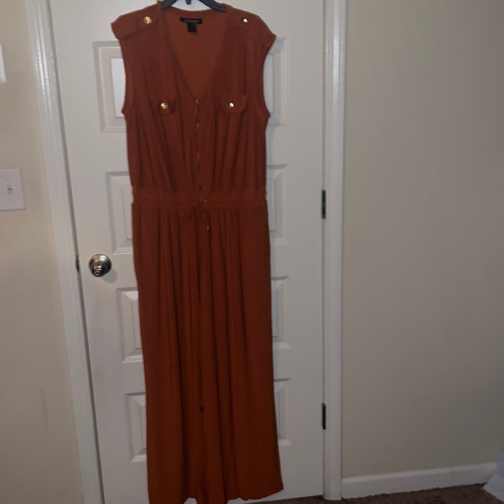 Gently used burnt orange jumpsuit from Ashley Stewart